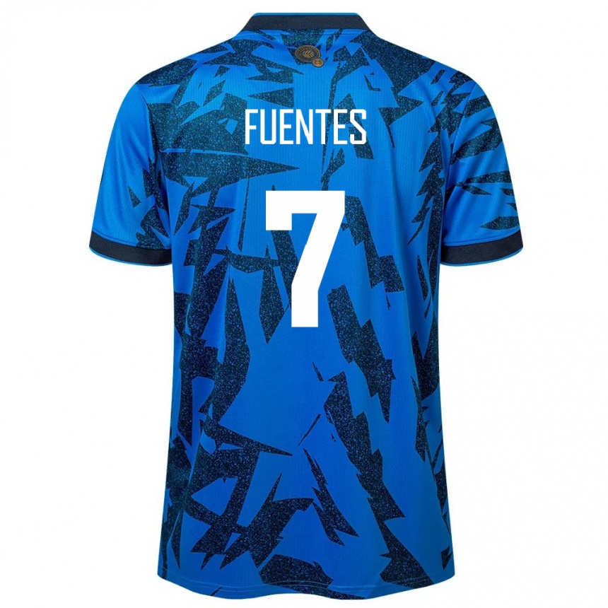 Niño Fútbol Camiseta El Salvador Danielle Fuentes #7 Azul 1ª Equipación 24-26 Perú