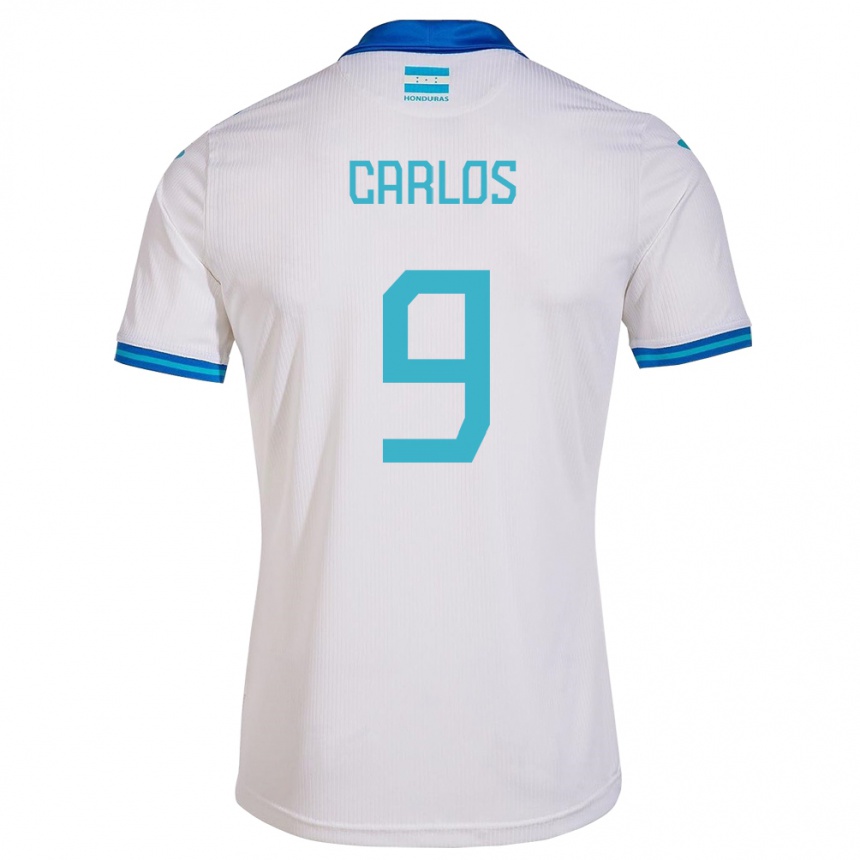 Niño Fútbol Camiseta Honduras Carlos Mejía #9 Blanco 1ª Equipación 24-26 Perú