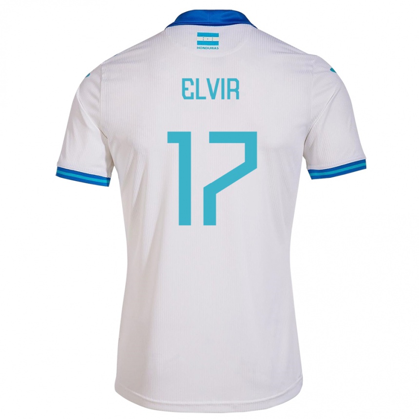 Niño Fútbol Camiseta Honduras Samuel Elvir #17 Blanco 1ª Equipación 24-26 Perú