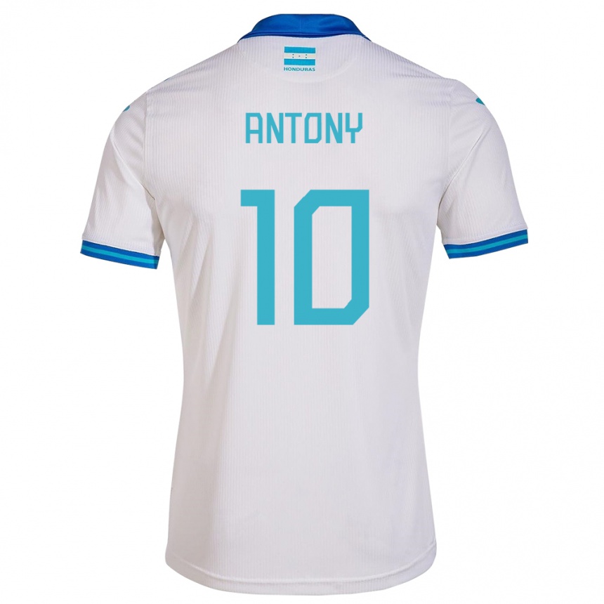 Niño Fútbol Camiseta Honduras Antony García #10 Blanco 1ª Equipación 24-26 Perú