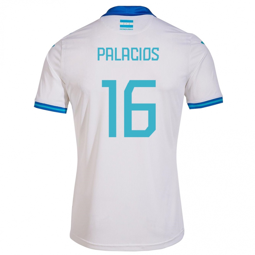 Niño Fútbol Camiseta Honduras Danilo Palacios #16 Blanco 1ª Equipación 24-26 Perú