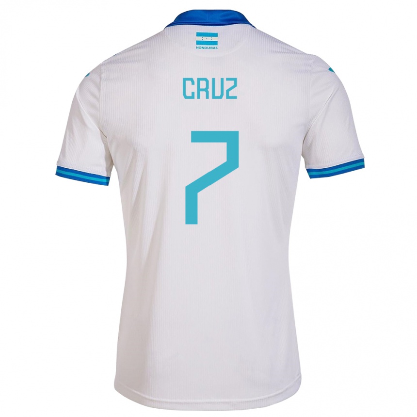 Niño Fútbol Camiseta Honduras Nixon Cruz #7 Blanco 1ª Equipación 24-26 Perú