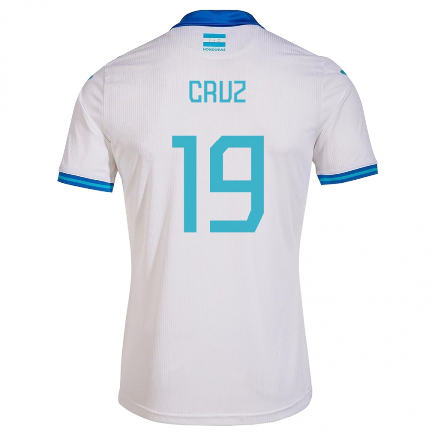 Niño Fútbol Camiseta Honduras Russel Cruz #19 Blanco 1ª Equipación 24-26 Perú