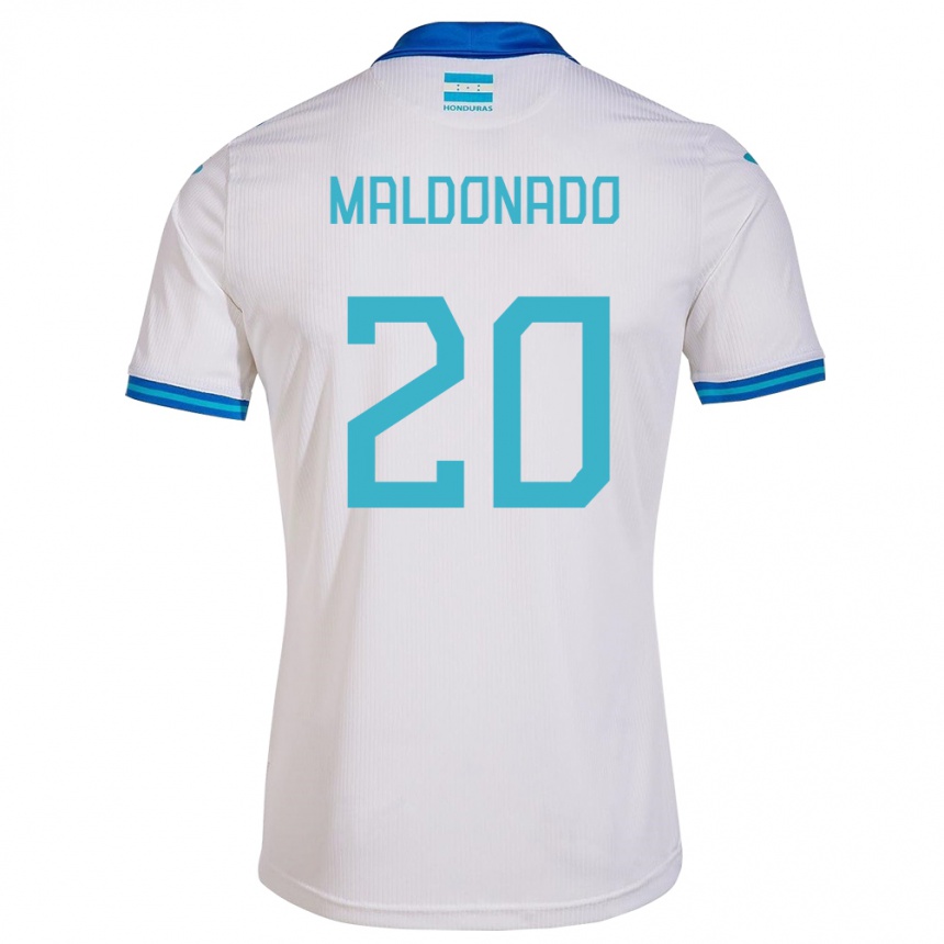 Niño Fútbol Camiseta Honduras Alessandro Maldonado #20 Blanco 1ª Equipación 24-26 Perú