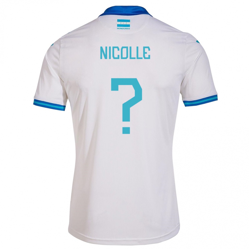 Niño Fútbol Camiseta Honduras Nicolle García #0 Blanco 1ª Equipación 24-26 Perú