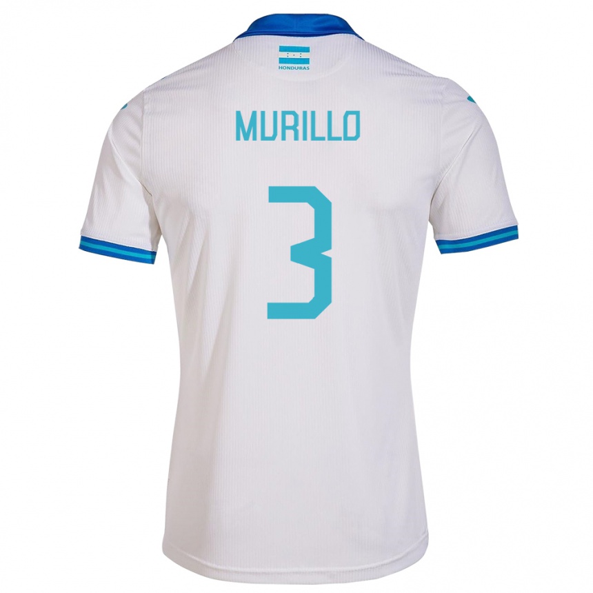 Niño Fútbol Camiseta Honduras Bárbara Murillo #3 Blanco 1ª Equipación 24-26 Perú