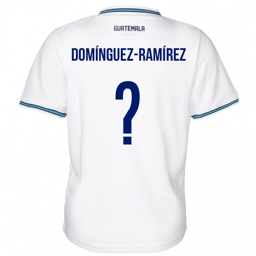 Niño Fútbol Camiseta Guatemala Marco Domínguez-Ramírez #0 Blanco 1ª Equipación 24-26 Perú