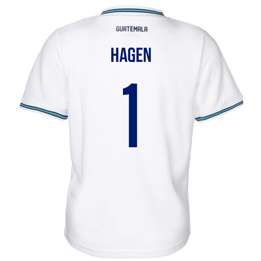 Niño Fútbol Camiseta Guatemala Nicholas Hagen #1 Blanco 1ª Equipación 24-26 Perú