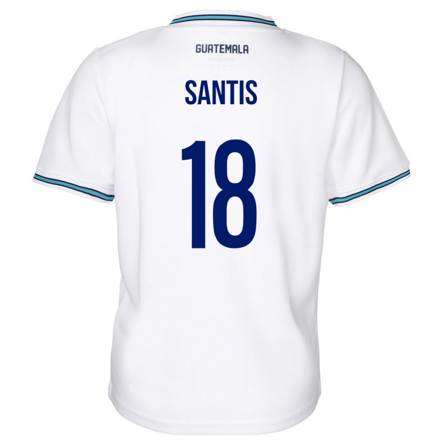 Niño Fútbol Camiseta Guatemala Óscar Santis #18 Blanco 1ª Equipación 24-26 Perú