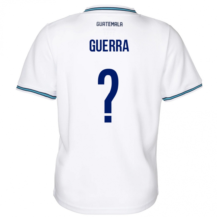 Niño Fútbol Camiseta Guatemala Decarlo Guerra #0 Blanco 1ª Equipación 24-26 Perú