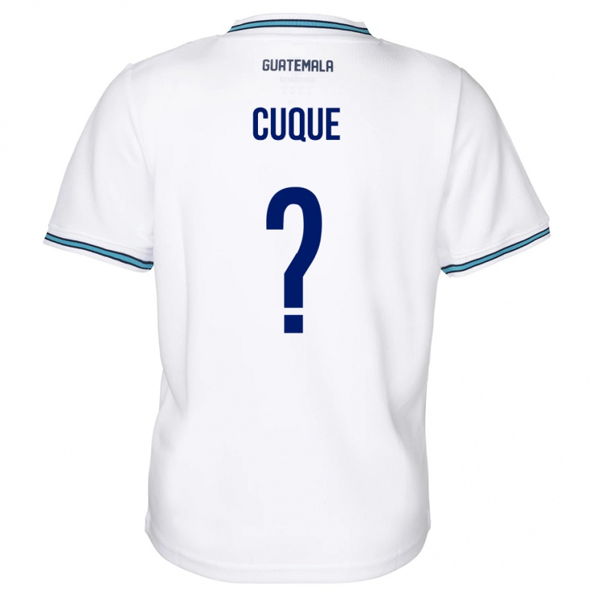 Niño Fútbol Camiseta Guatemala Diego Cuque #0 Blanco 1ª Equipación 24-26 Perú