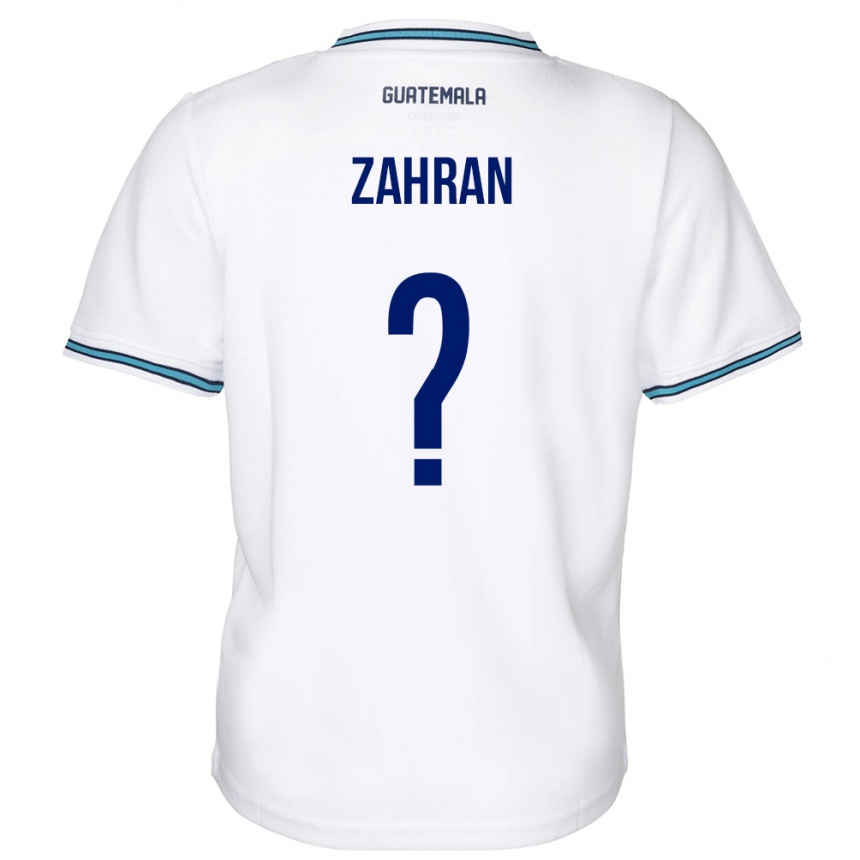 Niño Fútbol Camiseta Guatemala William Zahran #0 Blanco 1ª Equipación 24-26 Perú