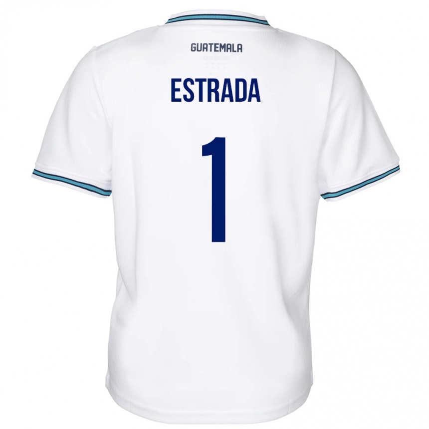 Niño Fútbol Camiseta Guatemala Alexia Estrada #1 Blanco 1ª Equipación 24-26 Perú