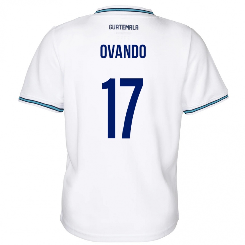 Niño Fútbol Camiseta Guatemala Sandra Ovando #17 Blanco 1ª Equipación 24-26 Perú