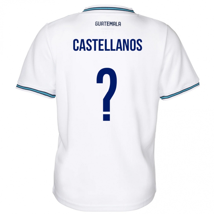 Niño Fútbol Camiseta Guatemala Jezmin Castellanos #0 Blanco 1ª Equipación 24-26 Perú