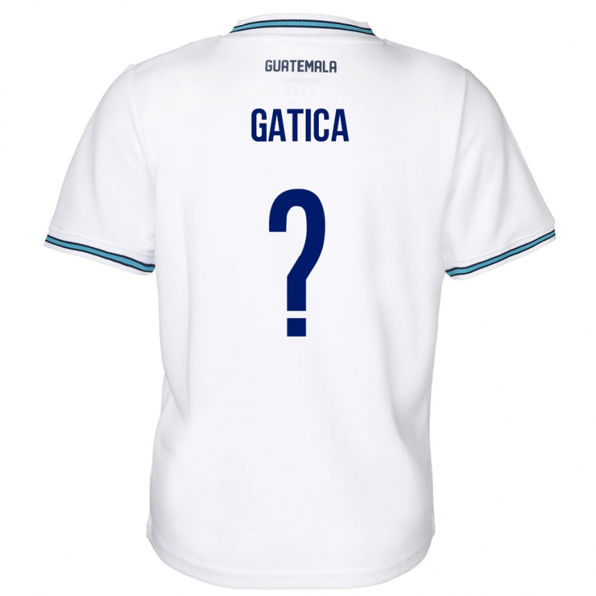 Niño Fútbol Camiseta Guatemala Celeste Gatica #0 Blanco 1ª Equipación 24-26 Perú