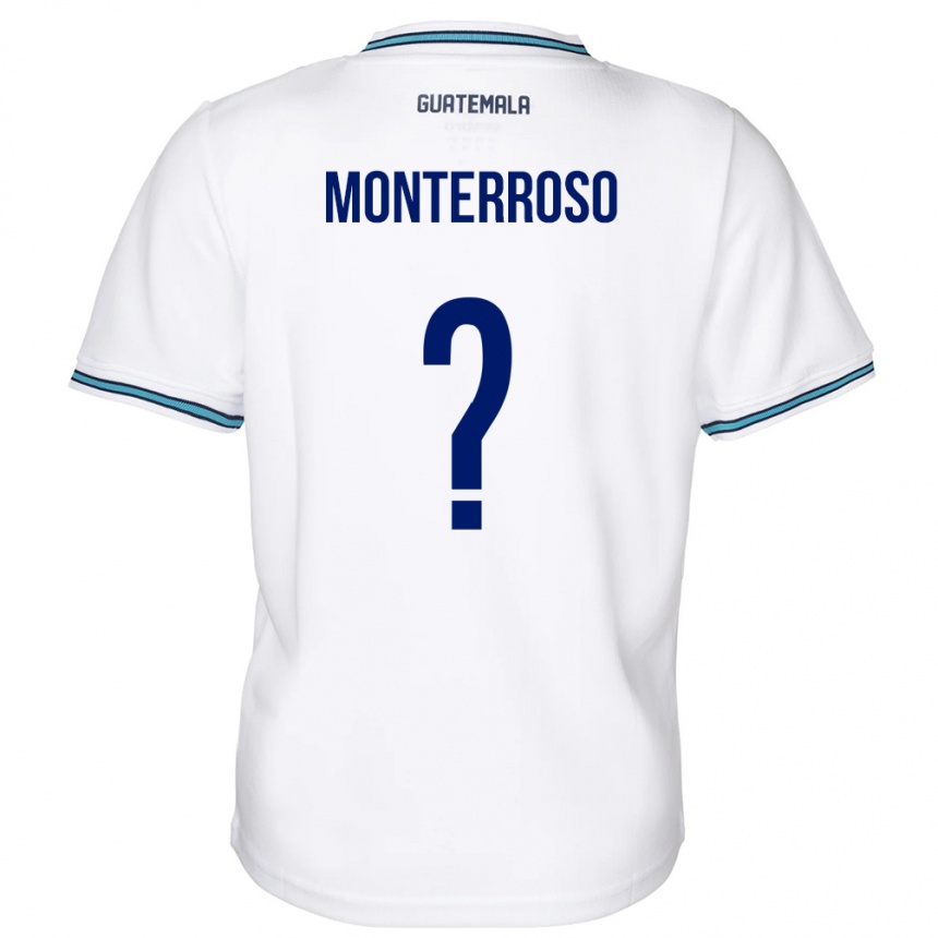 Niño Fútbol Camiseta Guatemala María Monterroso #0 Blanco 1ª Equipación 24-26 Perú