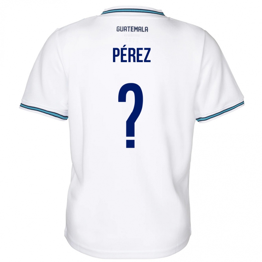 Niño Fútbol Camiseta Guatemala Mary Pérez #0 Blanco 1ª Equipación 24-26 Perú