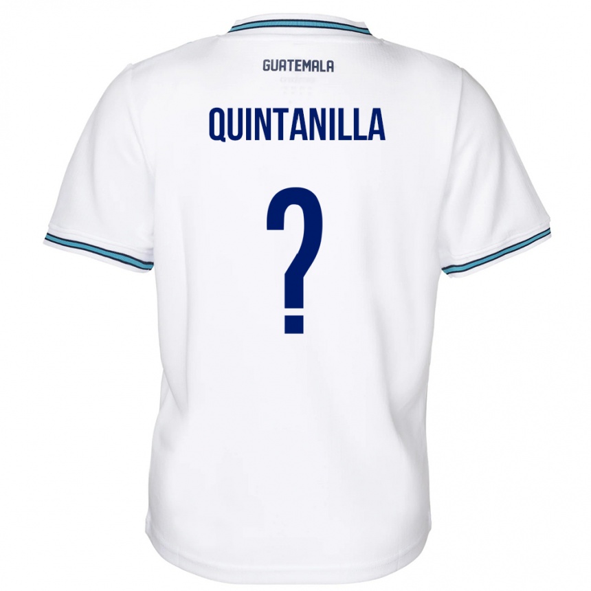 Niño Fútbol Camiseta Guatemala Anayelli Quintanilla #0 Blanco 1ª Equipación 24-26 Perú