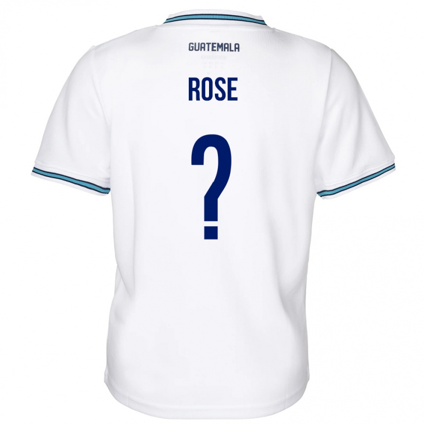 Niño Fútbol Camiseta Guatemala Michelle Rose #0 Blanco 1ª Equipación 24-26 Perú