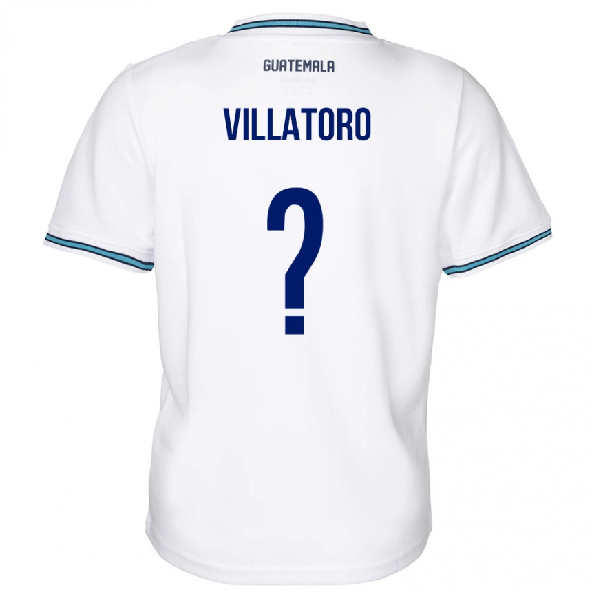 Niño Fútbol Camiseta Guatemala Grace Villatoro #0 Blanco 1ª Equipación 24-26 Perú