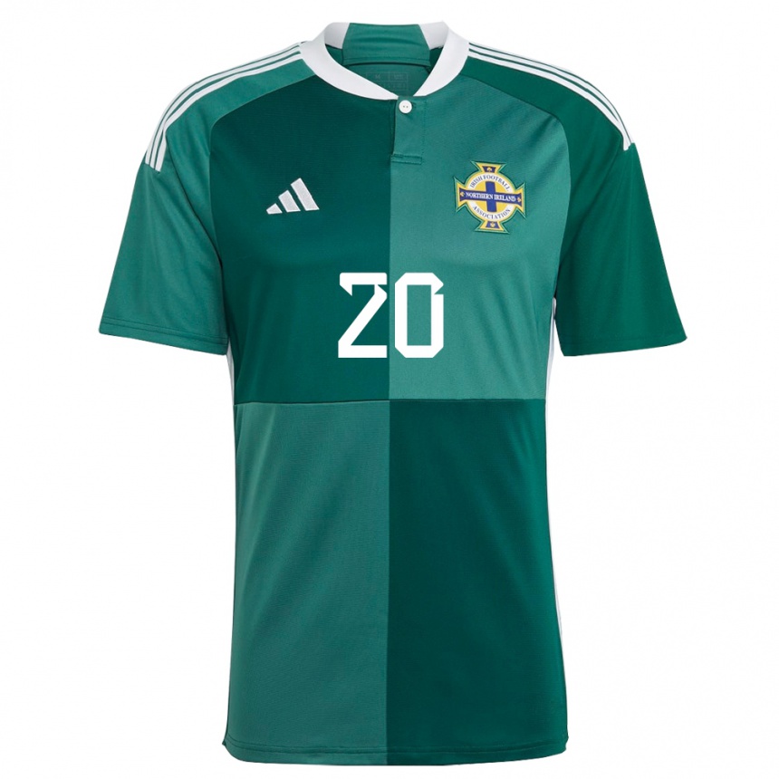 Niño Fútbol Camiseta Irlanda Del Norte Ceadach O’neill #20 Verde 1ª Equipación 24-26 Perú