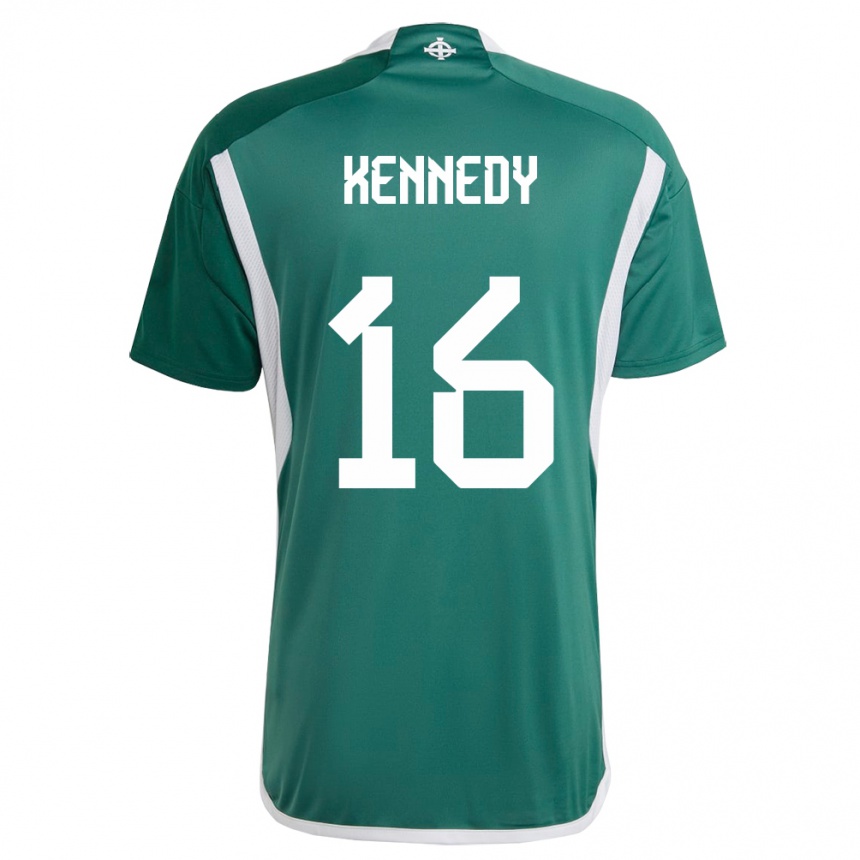 Niño Fútbol Camiseta Irlanda Del Norte Matty Kennedy #16 Verde 1ª Equipación 24-26 Perú