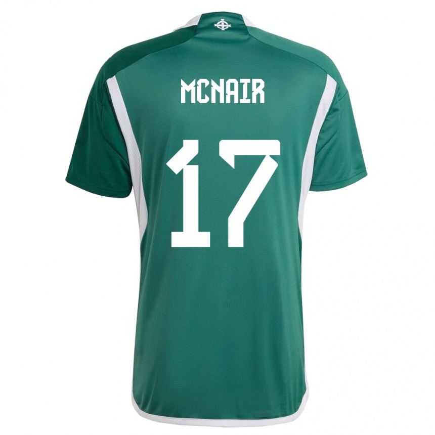 Niño Fútbol Camiseta Irlanda Del Norte Paddy Mcnair #17 Verde 1ª Equipación 24-26 Perú