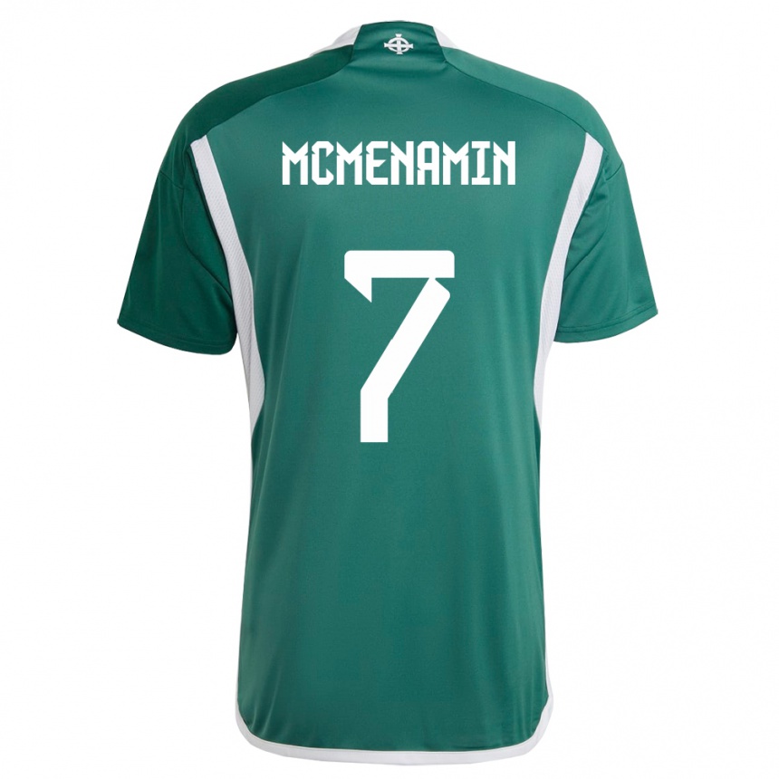 Niño Fútbol Camiseta Irlanda Del Norte Conor Mcmenamin #7 Verde 1ª Equipación 24-26 Perú