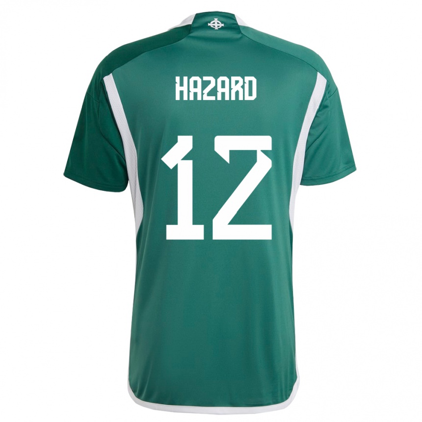 Niño Fútbol Camiseta Irlanda Del Norte Conor Hazard #12 Verde 1ª Equipación 24-26 Perú