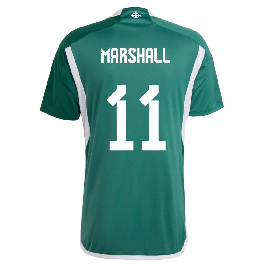 Niño Fútbol Camiseta Irlanda Del Norte Callum Marshall #11 Verde 1ª Equipación 24-26 Perú