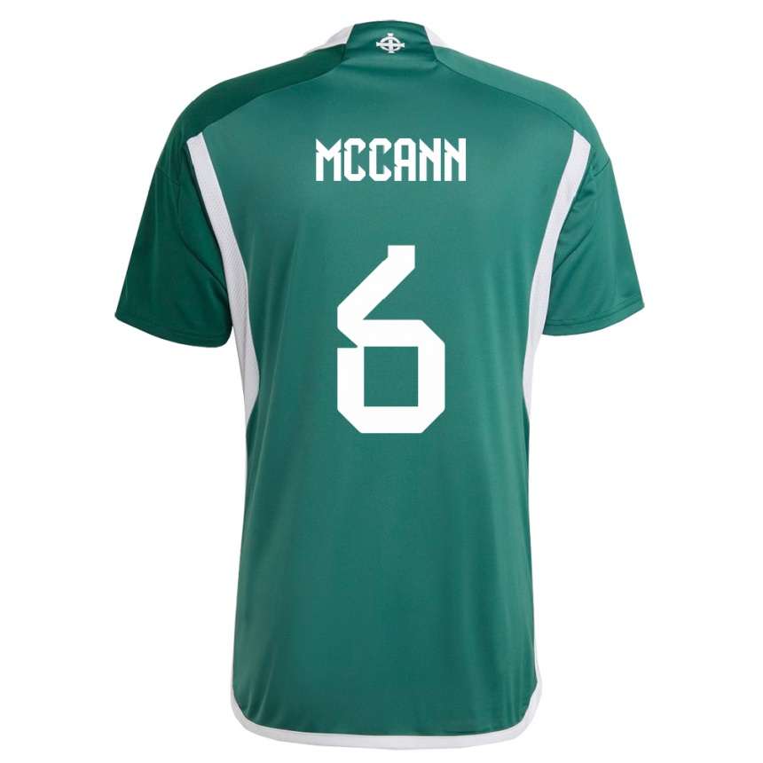 Niño Fútbol Camiseta Irlanda Del Norte Charlie Mccann #6 Verde 1ª Equipación 24-26 Perú