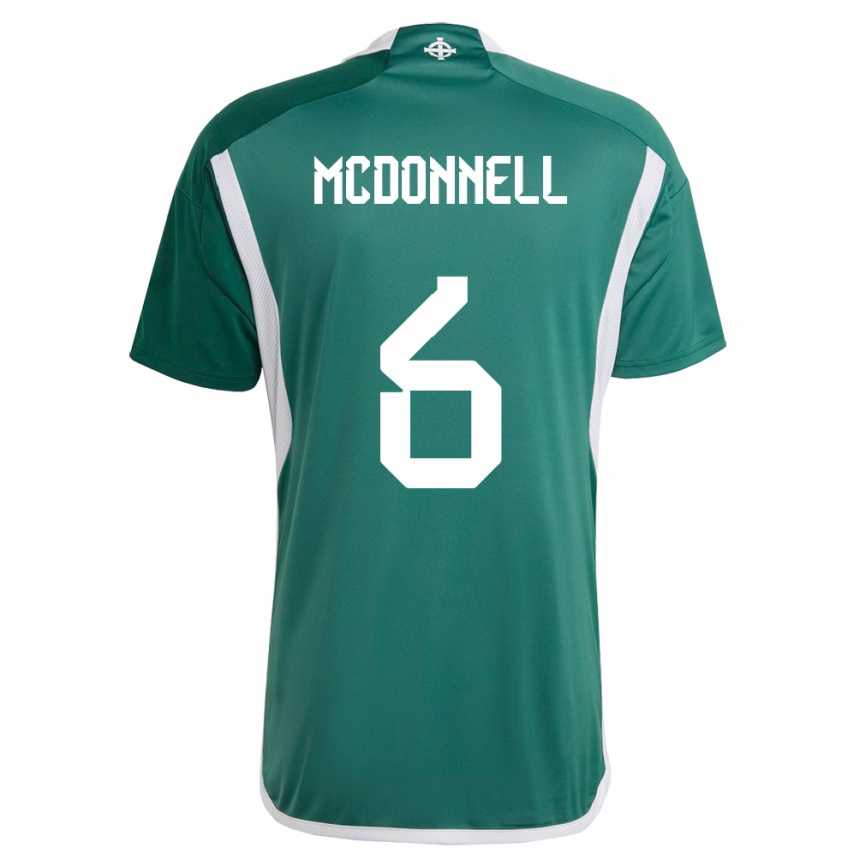 Niño Fútbol Camiseta Irlanda Del Norte Jamie Mcdonnell #6 Verde 1ª Equipación 24-26 Perú