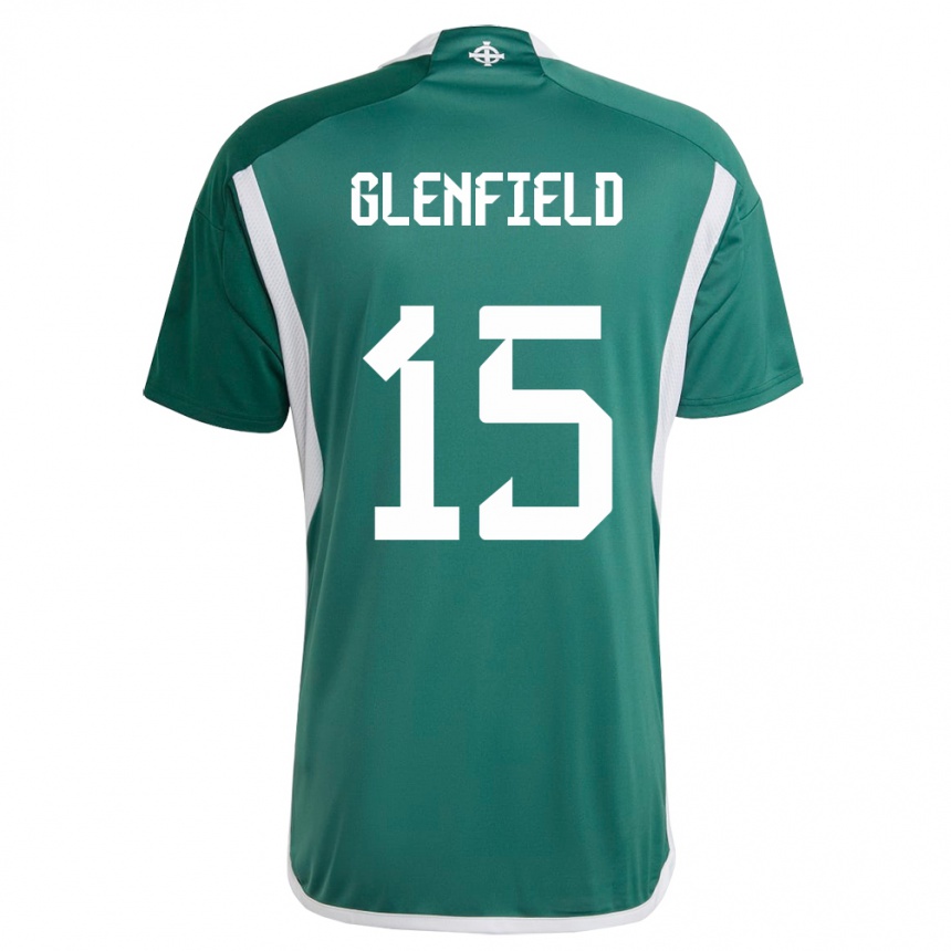 Niño Fútbol Camiseta Irlanda Del Norte Sam Glenfield #15 Verde 1ª Equipación 24-26 Perú