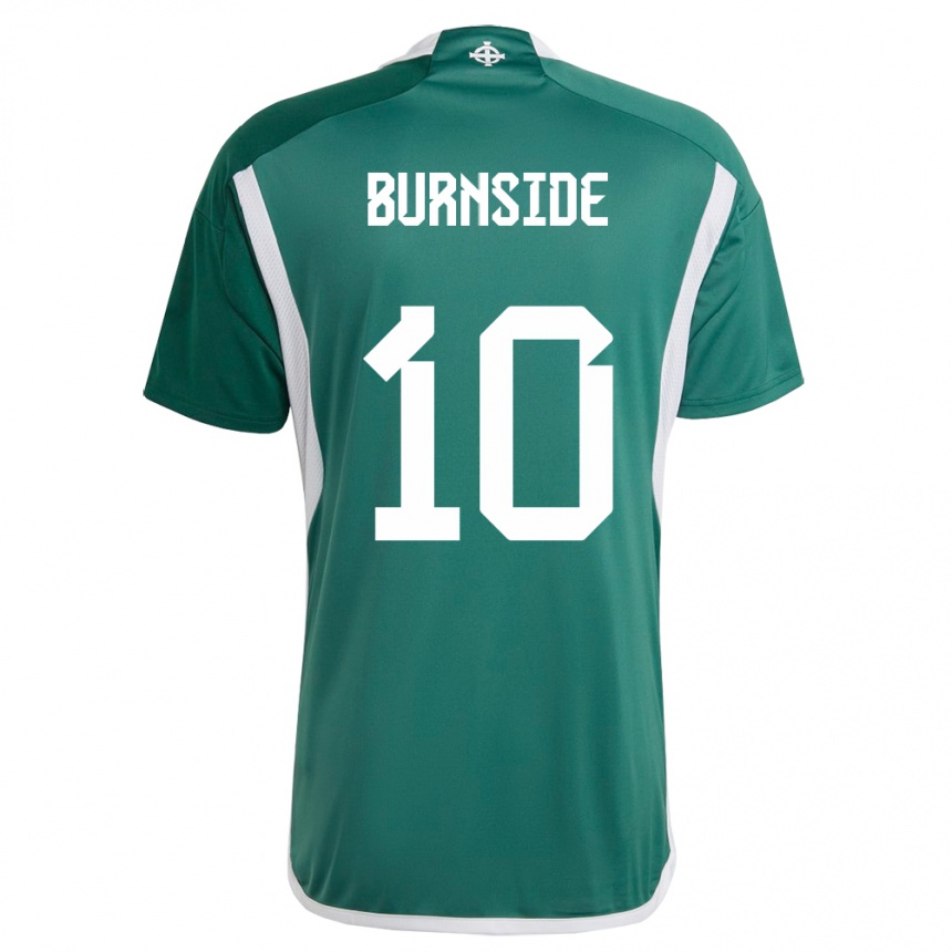 Niño Fútbol Camiseta Irlanda Del Norte Callum Burnside #10 Verde 1ª Equipación 24-26 Perú