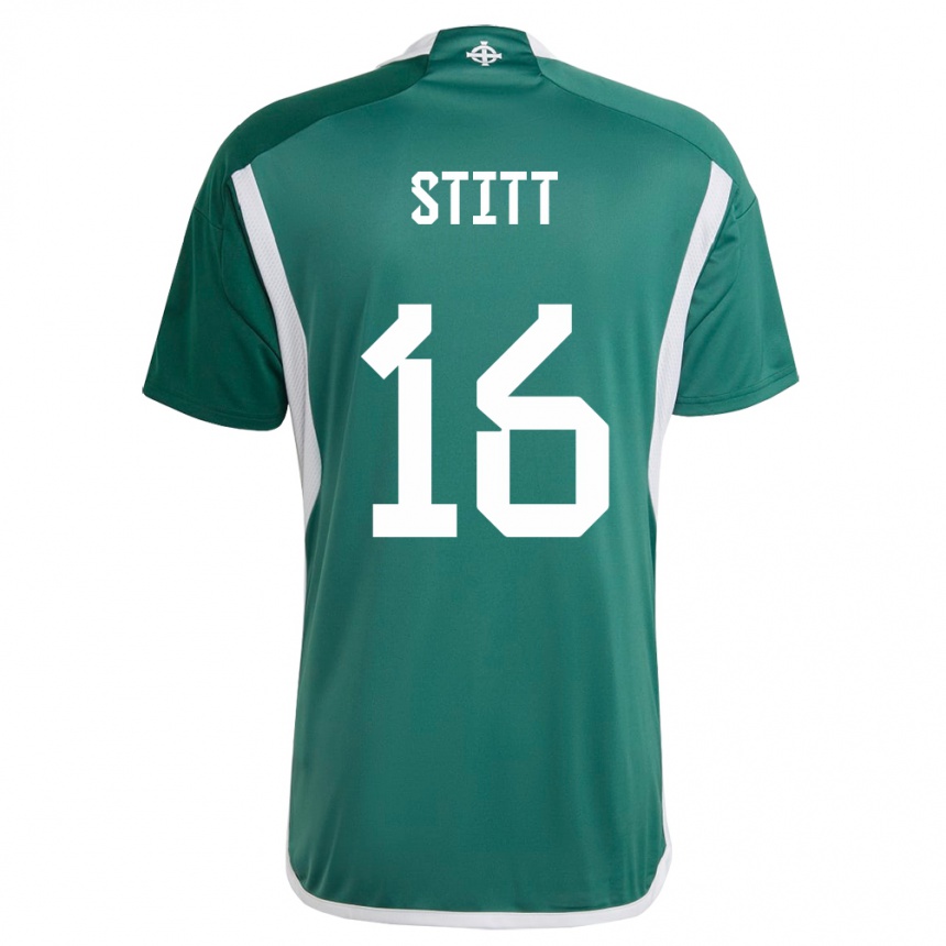 Niño Fútbol Camiseta Irlanda Del Norte Dylan Stitt #16 Verde 1ª Equipación 24-26 Perú