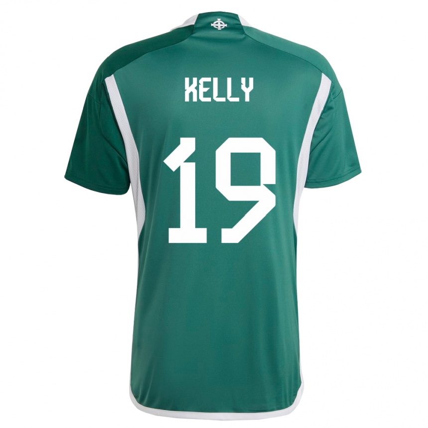 Niño Fútbol Camiseta Irlanda Del Norte Oscar Kelly #19 Verde 1ª Equipación 24-26 Perú