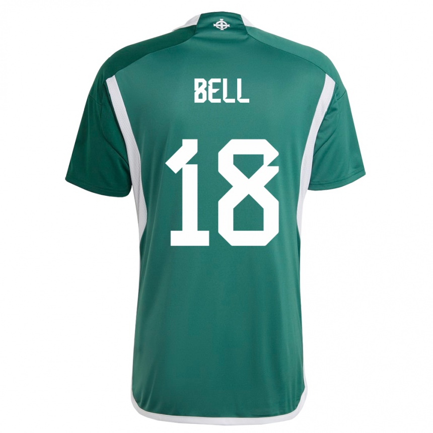 Niño Fútbol Camiseta Irlanda Del Norte Megan Bell #18 Verde 1ª Equipación 24-26 Perú