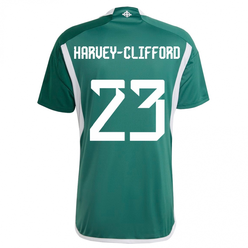 Niño Fútbol Camiseta Irlanda Del Norte Maddy Harvey-Clifford #23 Verde 1ª Equipación 24-26 Perú