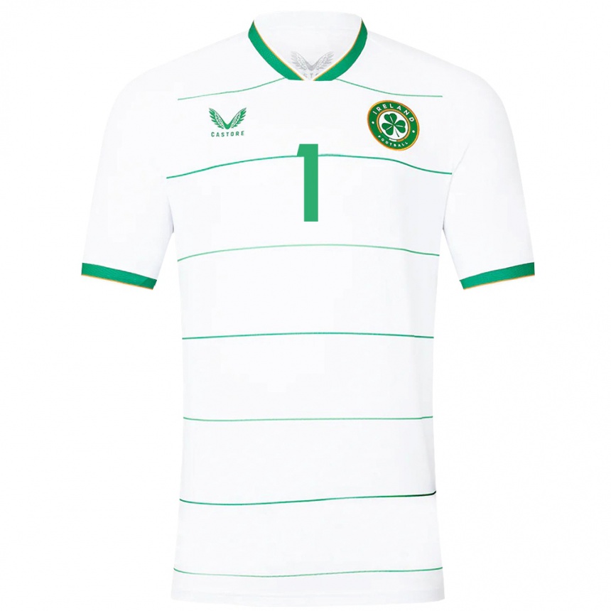 Niño Fútbol Camiseta Irlanda Naoisha Mcaloon #1 Blanco 2ª Equipación 24-26 Perú