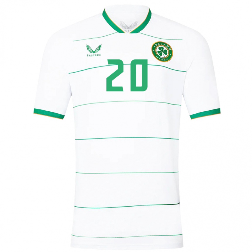 Niño Fútbol Camiseta Irlanda Claire Walsh #20 Blanco 2ª Equipación 24-26 Perú