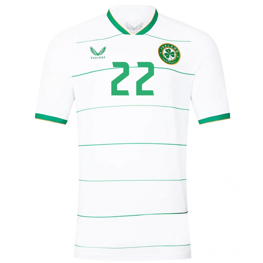 Niño Fútbol Camiseta Irlanda Stephen Mohan #22 Blanco 2ª Equipación 24-26 Perú