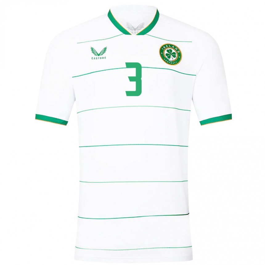 Niño Fútbol Camiseta Irlanda Harriet Scott #3 Blanco 2ª Equipación 24-26 Perú