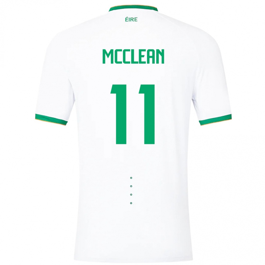 Niño Fútbol Camiseta Irlanda James Mcclean #11 Blanco 2ª Equipación 24-26 Perú