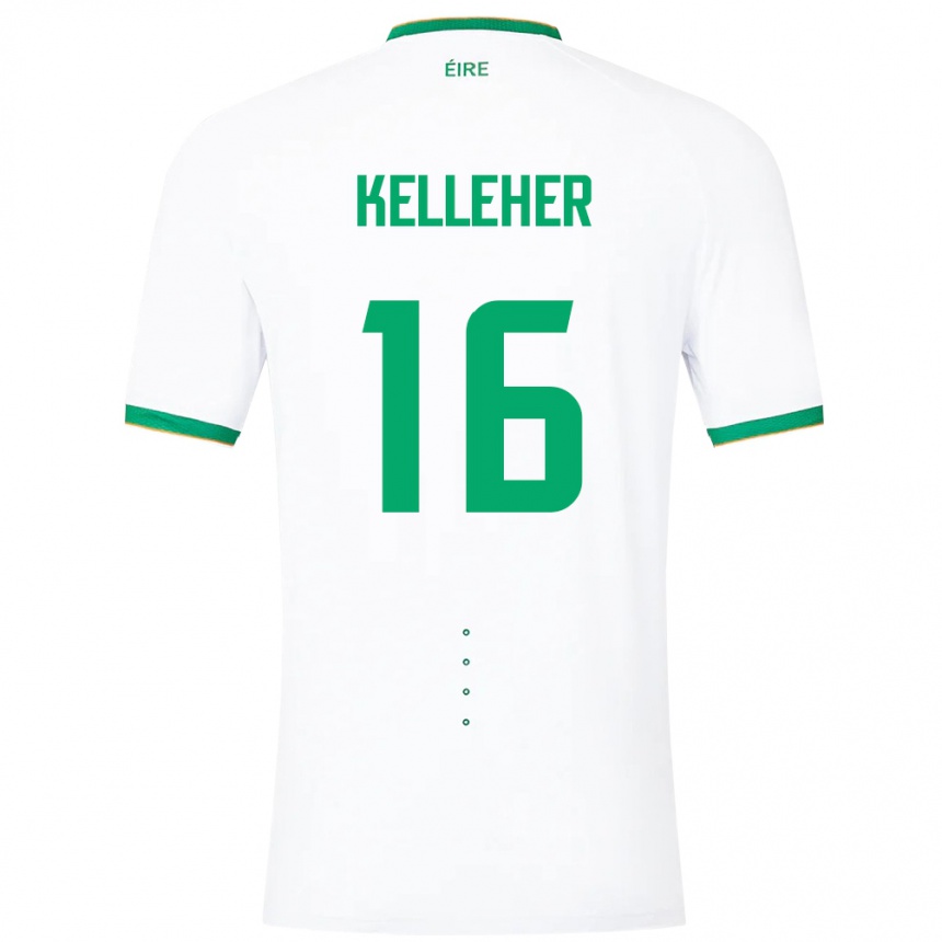 Niño Fútbol Camiseta Irlanda Caoimhín Kelleher #16 Blanco 2ª Equipación 24-26 Perú