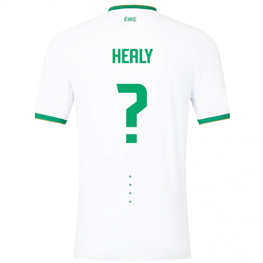 Niño Fútbol Camiseta Irlanda Matthew Healy #0 Blanco 2ª Equipación 24-26 Perú