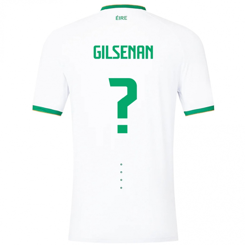 Niño Fútbol Camiseta Irlanda Zak Gilsenan #0 Blanco 2ª Equipación 24-26 Perú