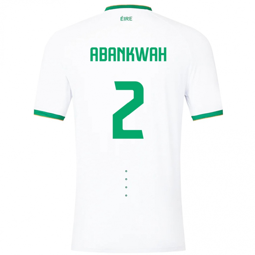 Niño Fútbol Camiseta Irlanda James Abankwah #2 Blanco 2ª Equipación 24-26 Perú