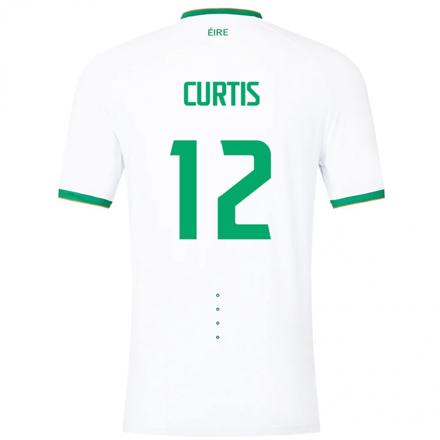 Niño Fútbol Camiseta Irlanda Sam Curtis #12 Blanco 2ª Equipación 24-26 Perú