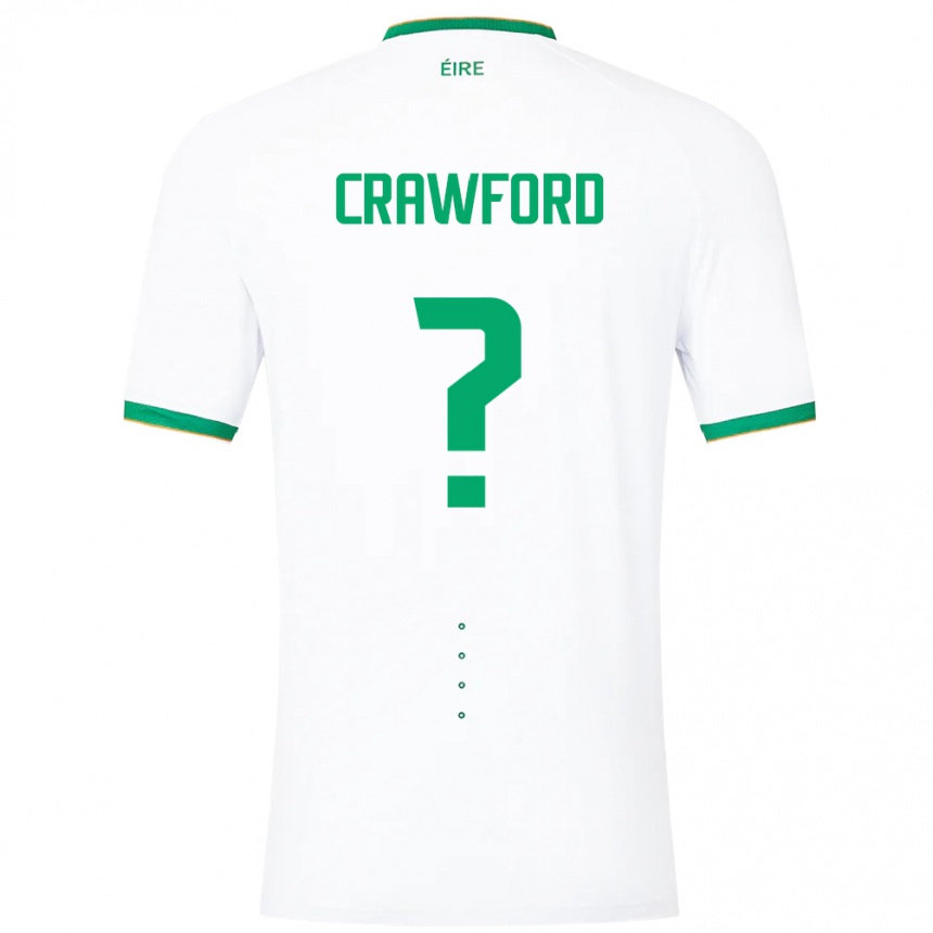 Niño Fútbol Camiseta Irlanda James Crawford #0 Blanco 2ª Equipación 24-26 Perú